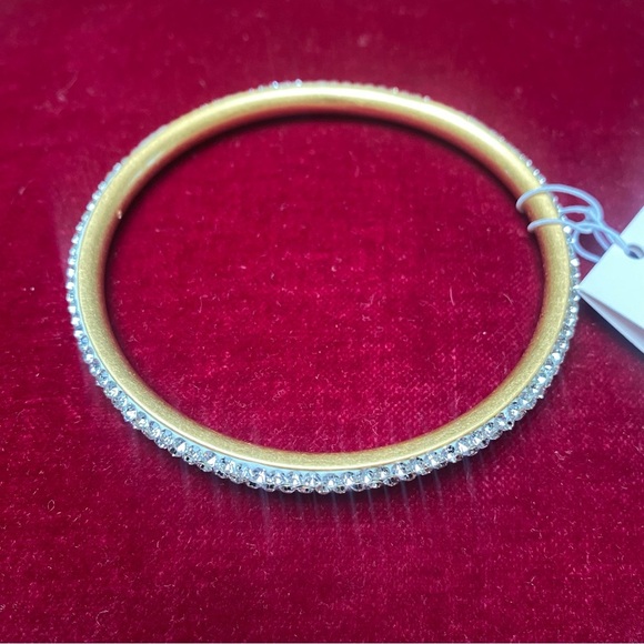 Kate spade NY Razzle Dazzle Gold Crystal Bangle Bracelet - Picture 2 of 8